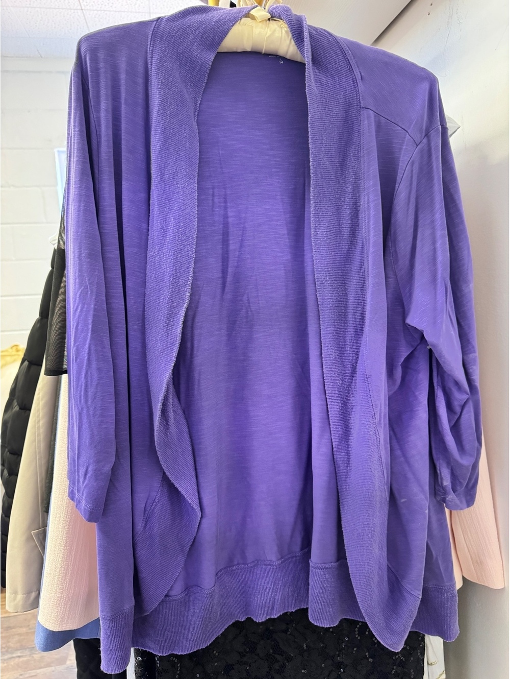 Coldwater Creek purple cardigan